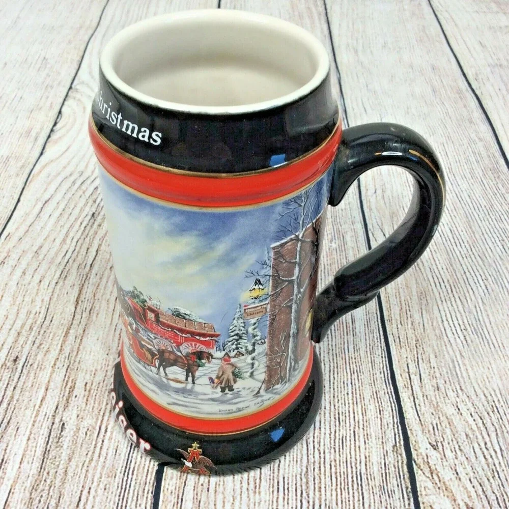 Budweiser holiday stein
